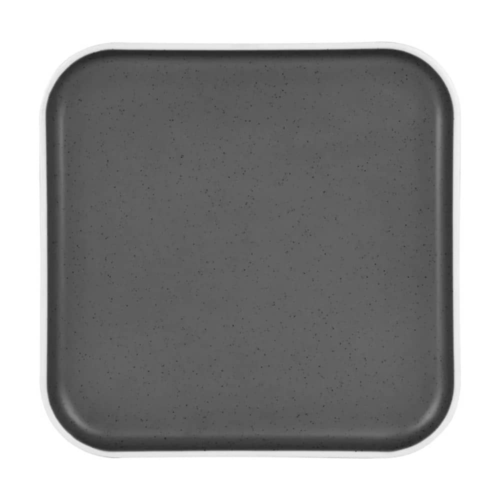Assiette carr�e M�lamine 25cm DOLOMIT Gris