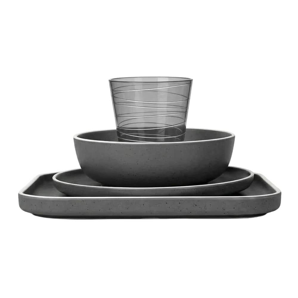 Assiette � dessert M�lamine 20cm DOLOMIT gris