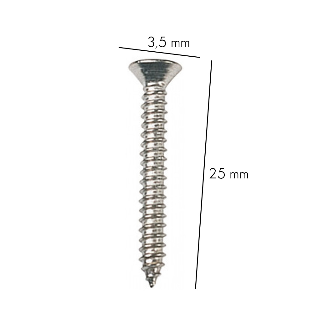 Vis Parker inox t�te frais�e plate 3.9x25mm - les 50