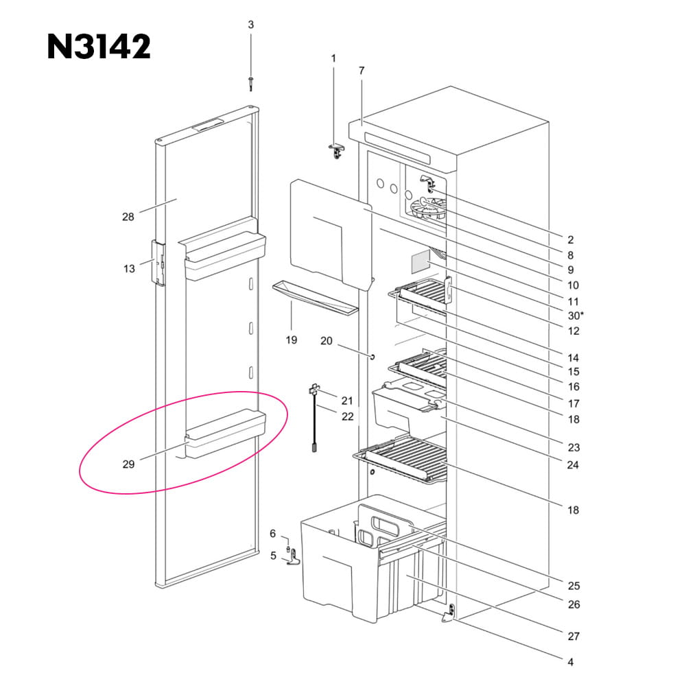 Balconnet � bouteilles THETFORD N3141 N3142