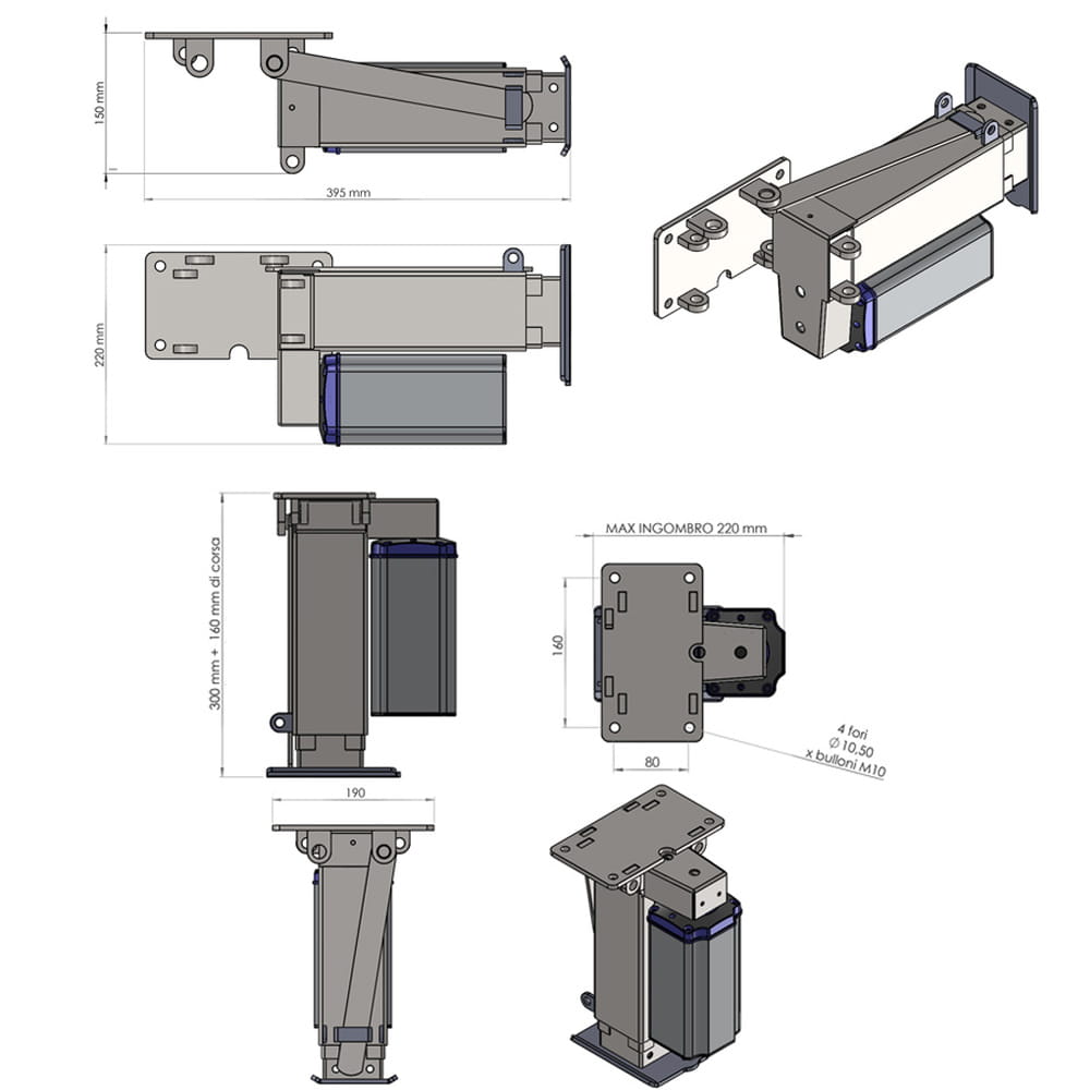 V�rins de stabilisation automatiques 12V Autolift 4 CARBEST