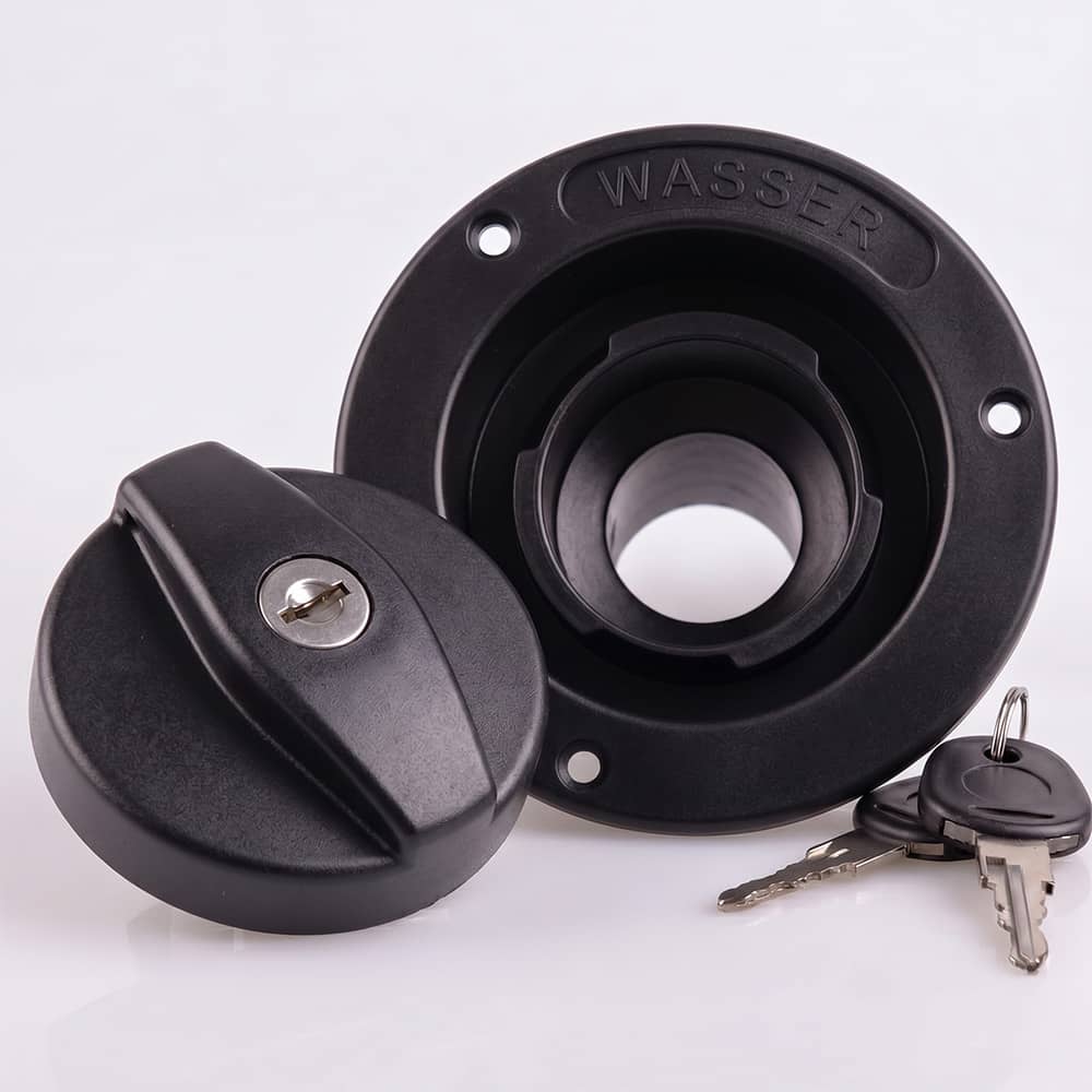 Coupelle eau noire �40mm verrouillable avec bouchon et 2 cl�s