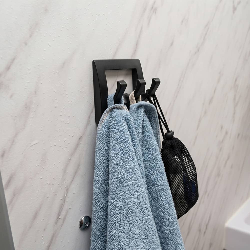 Porte manteau retractable noir 75mm