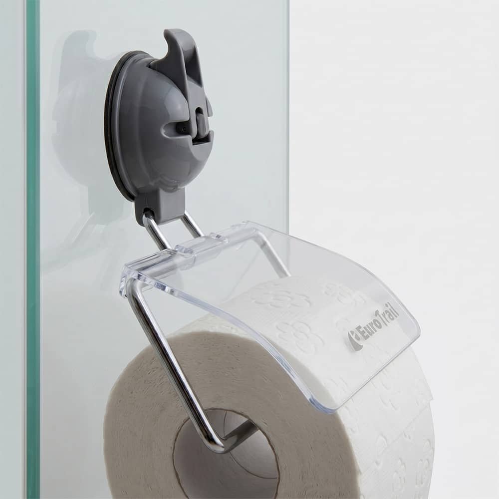 D�rouleur papier toilette transparent � ventouse