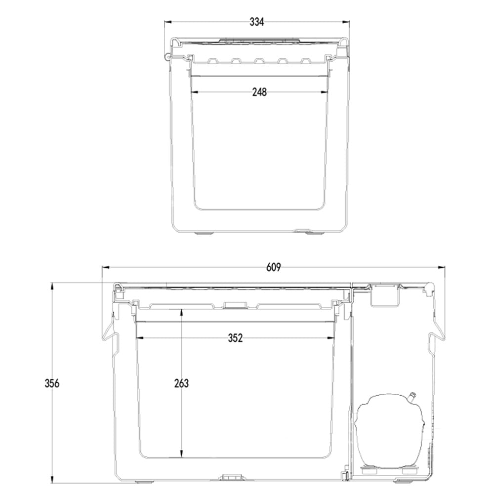 Glaci�re � compression 25L Slim 12/24/230V ANTARION