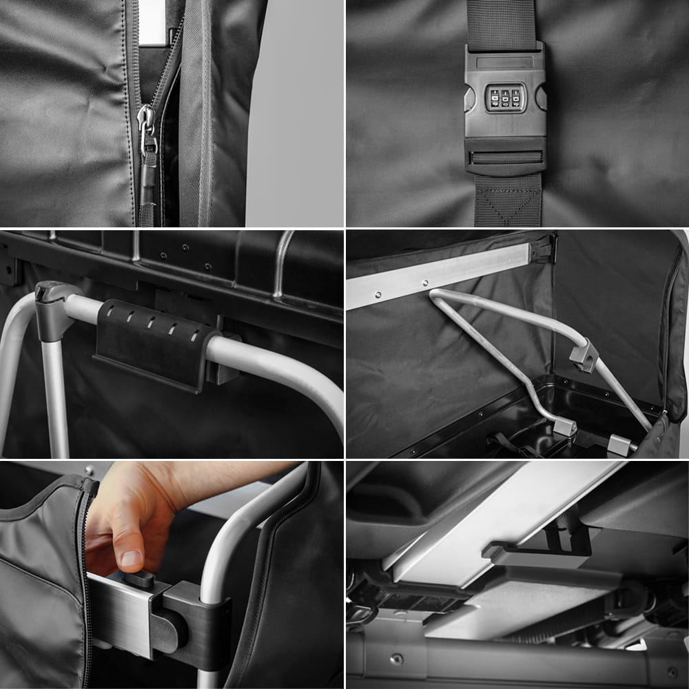 Coffre de transport pliable 350L pour porte-v�los SD260 et TECDC1 EUFAB