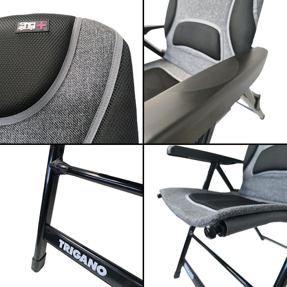 Pack de 2 Fauteuils matelass�s alu VIP Camping-Car Plus avec sac de rangement offert