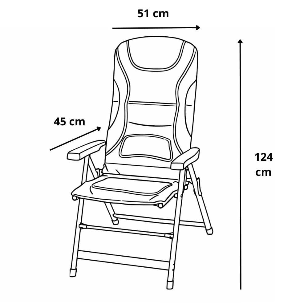 Pack de 2 Fauteuils matelass�s alu VIP Camping-Car Plus avec sac de rangement offert