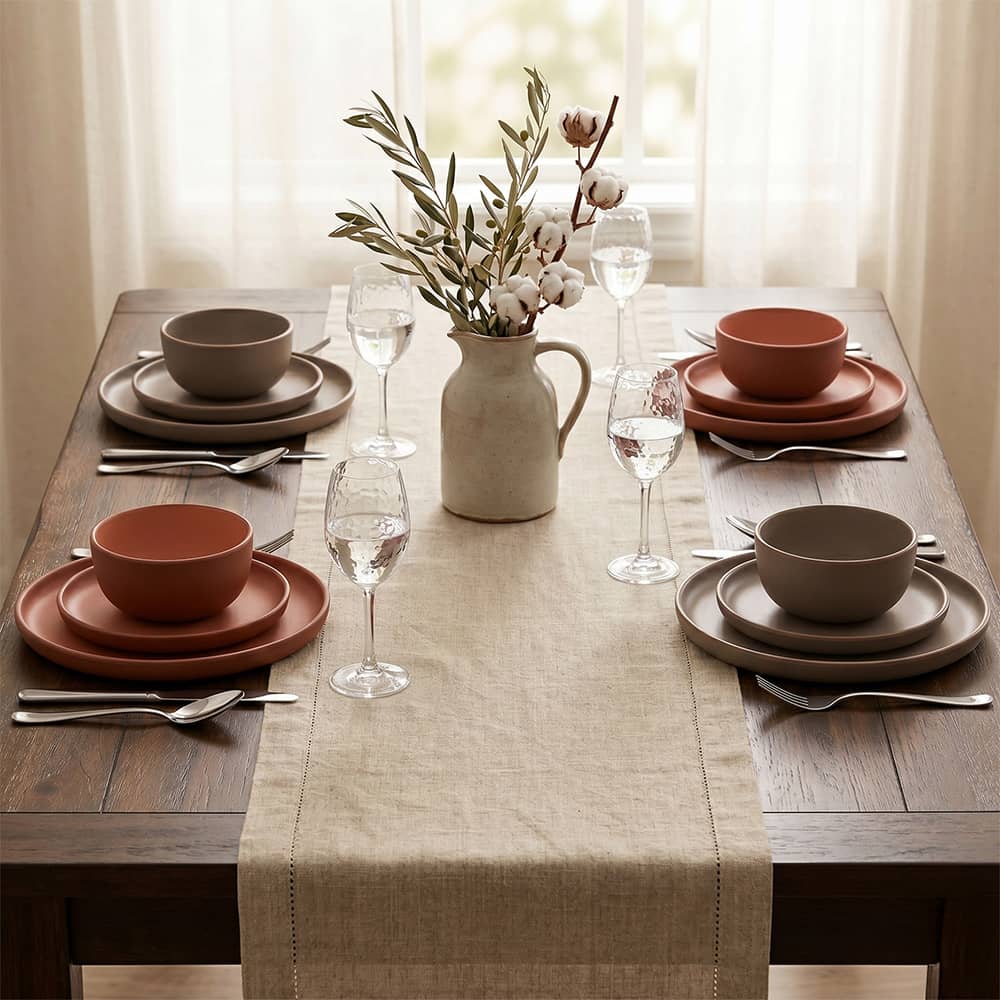 Lot vaisselle Malm� 6 pi�ces taupe t�te-�-t�te