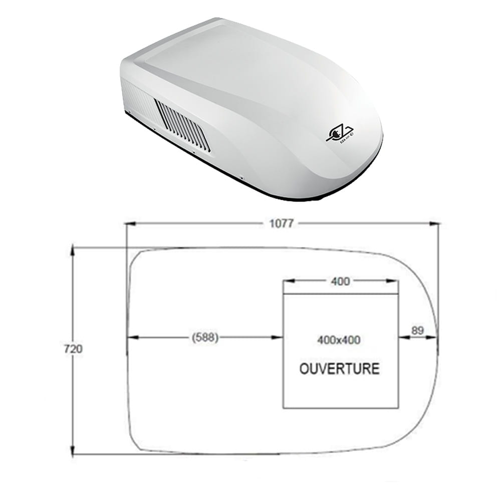 Climatiseur de toit Inverter EZA Smart Power Twin 3600W