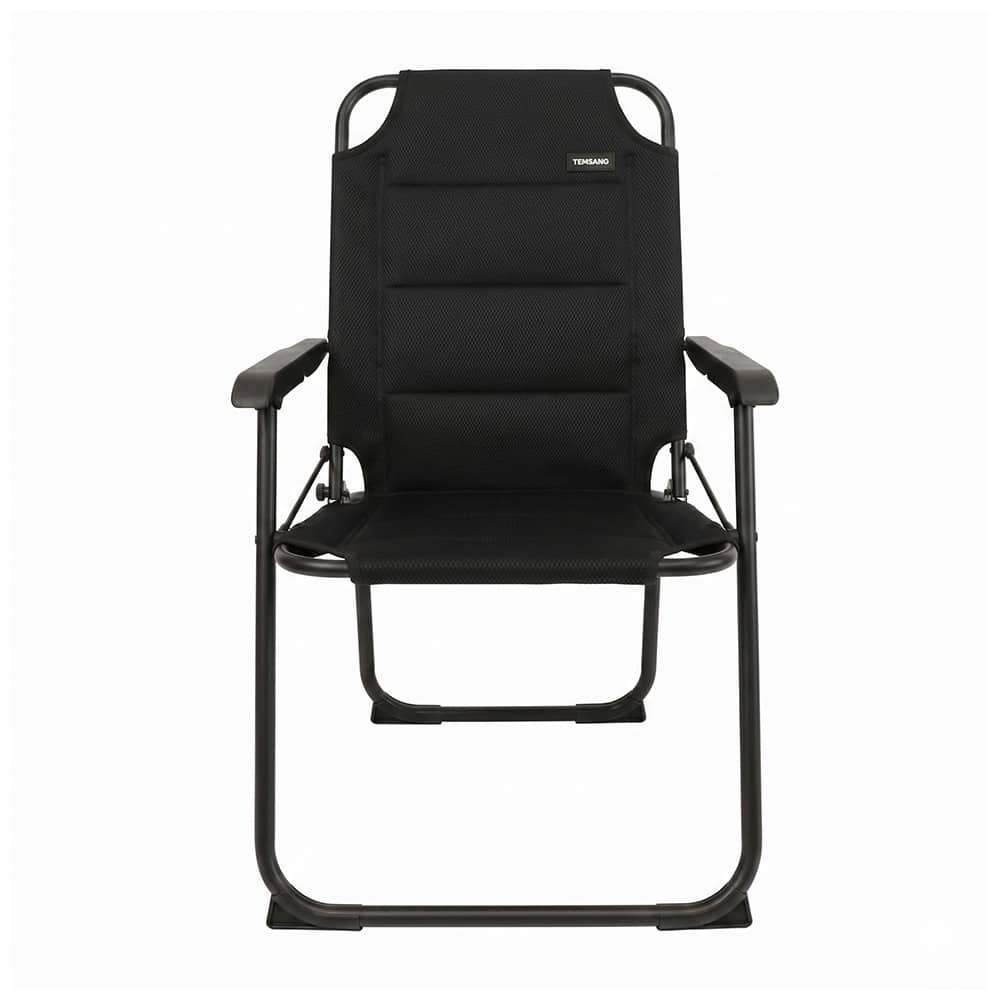 Fauteuil de camping pliant TRIGANO VAN noir compact