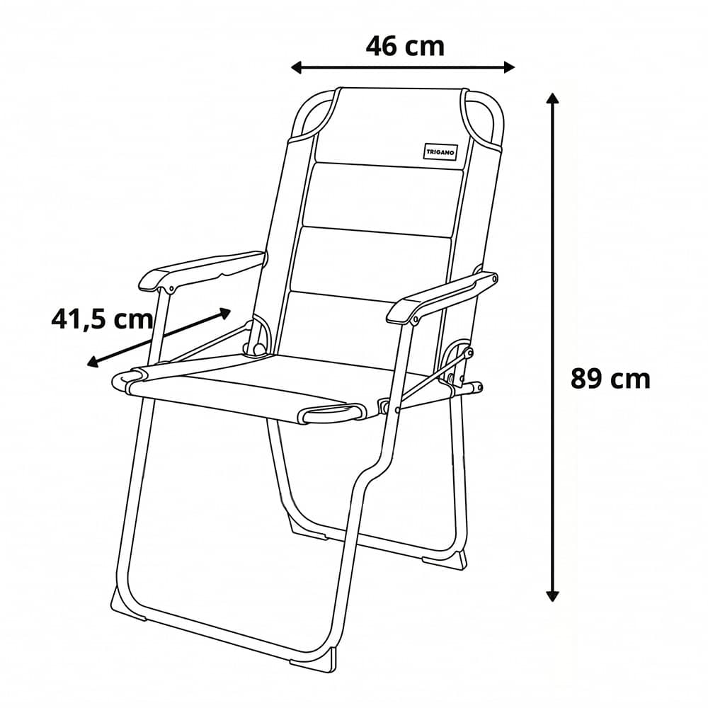 Fauteuil de camping pliant TRIGANO VAN noir compact