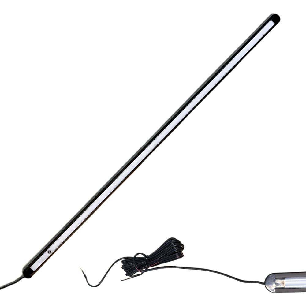 Barre LED plate encastrable tactile 12V noire 762 mm