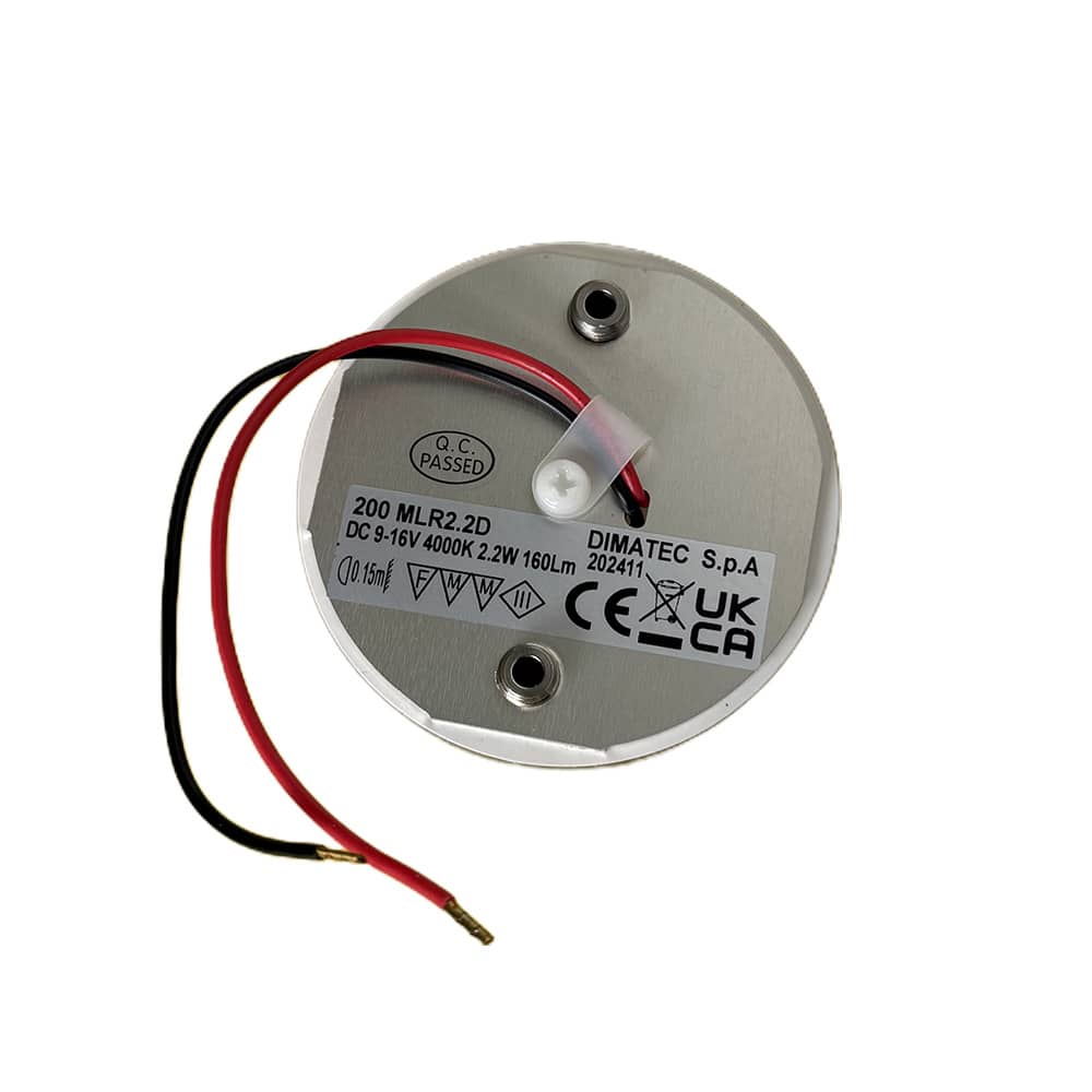Plafonnier LED rond 12V 70mm 2,2W miroir
