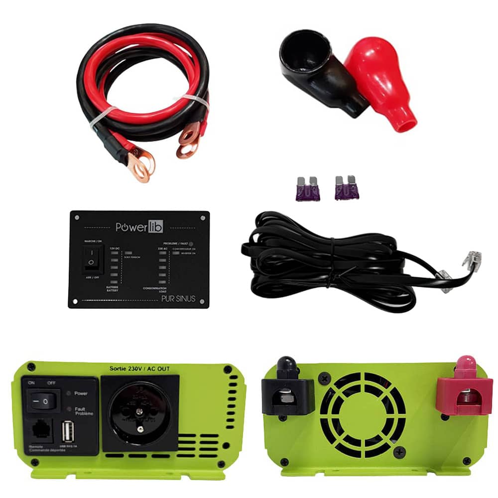 Convertisseur Pur Sinus 500W avec commande d�port�e POWERLIB'