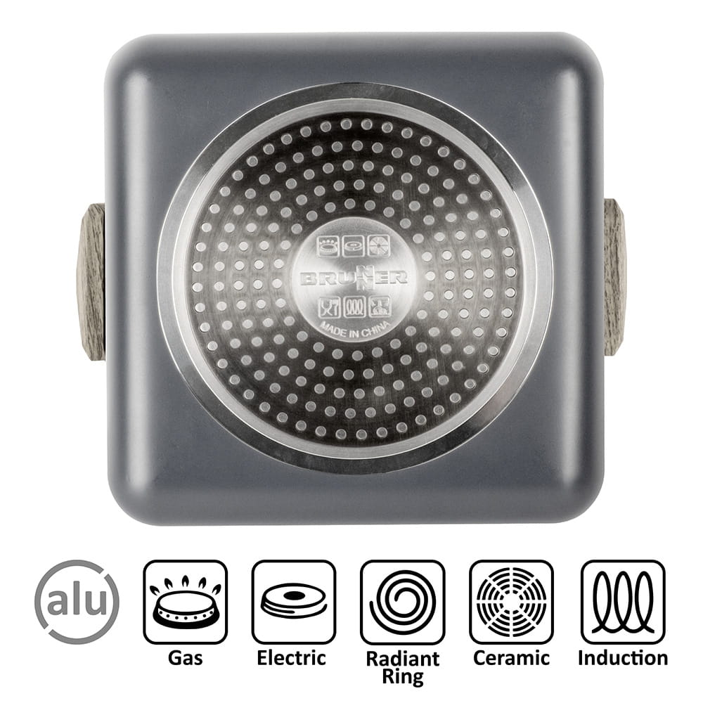 Popote alu Torralta Square 20cm 6 pi�ces