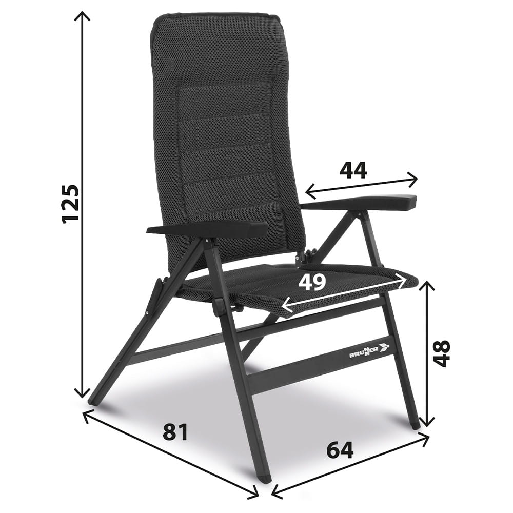 Fauteuil matelass� alu Travelounger BRUNNER