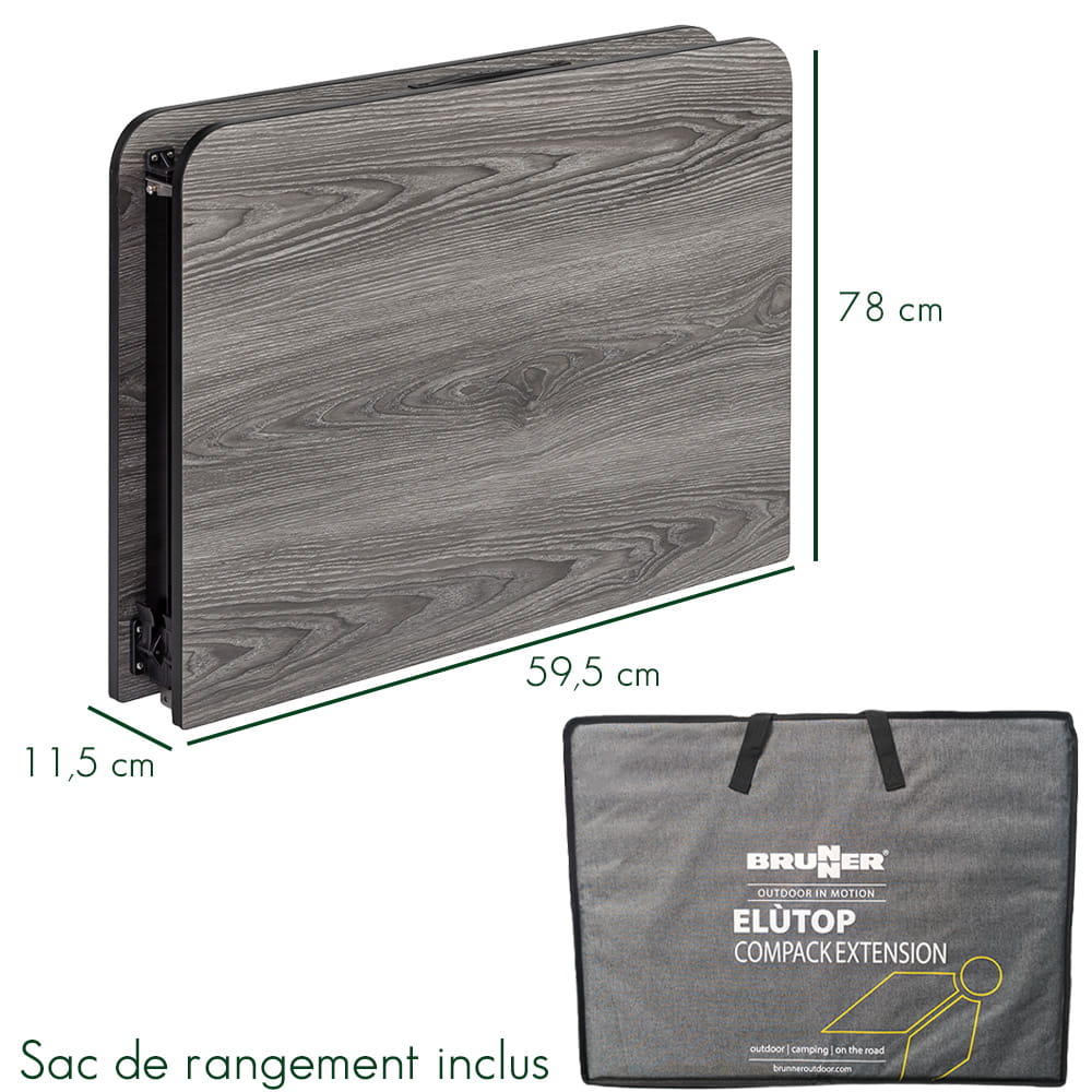 Table El�top Compack Extension 116/155x78cm BRUNNER