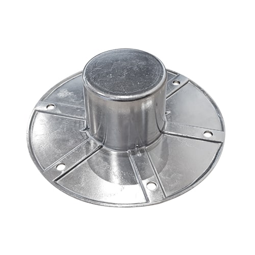 Coupelle alu encastre pour pied de table