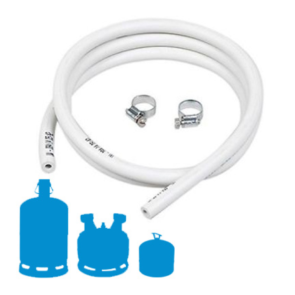 Tuyau gaz souple 1m50 2 colliers