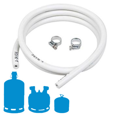 Tuyau gaz souple 1m50 2 colliers