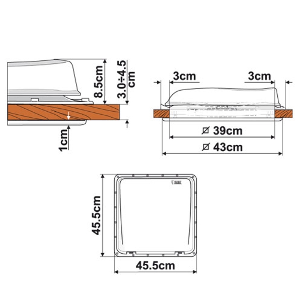 Lanterneau Vent 40 White FIAMMA