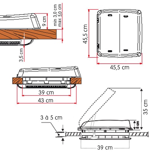 Lanterneau Vent 40 Crystal FIAMMA