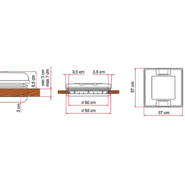 Lanterneau VENT 50 Crystal FIAMMA