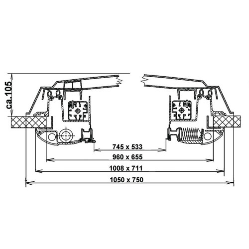 Lanterneau pour camping-car panoramique Heki 2 Dometic RG-1Q14