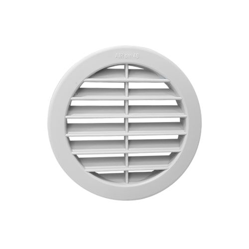 Grille d'aération de plancher 96mm/120 mm Grise ronde - Camping-car