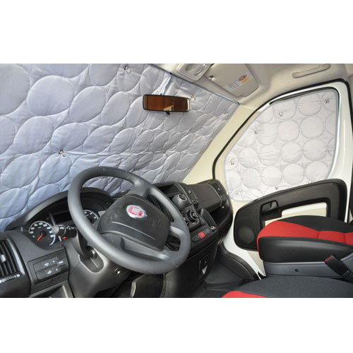 Rideaux De Séparation de Cabine pour Fiat Ducato H3 Noir Tissu