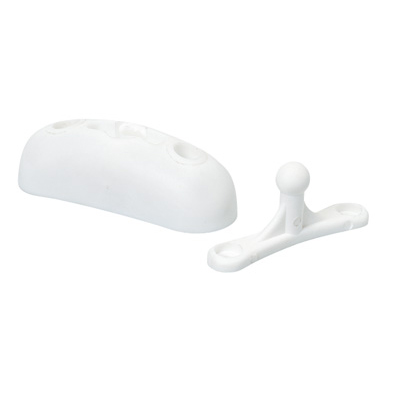 avis sur Arrt de porte boule plastique blanc