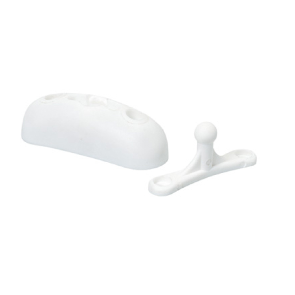 Arrt de porte boule plastique blanc