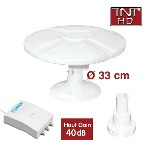 ANTENNE TNT HD Radio Television TV Camping Car Caravane Bateau Etanche  Exterieur: Amazon.fr: High-tech