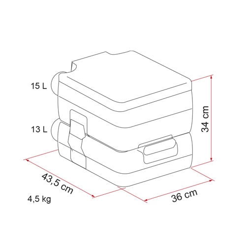 WC portable bi-pot 34 Fiamma