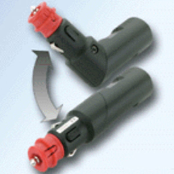 Fiche 12 V coude avec interrupteur