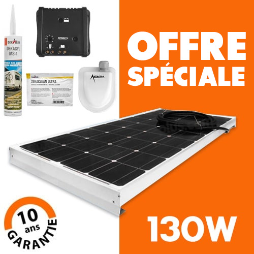 Panneau solaire ANTARION 130W + rgulateur et kit collage OFFERT