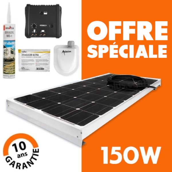 Panneau solaire ANTARION 150W + rgulateur et kit collage OFFERT