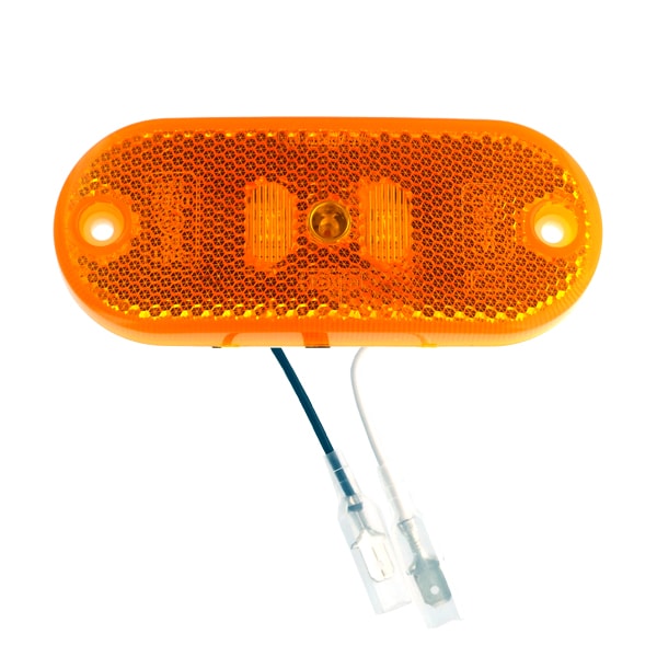  Justech 4 pcs Feux de Gabarit LED latéral Eclairage Feux  Arrière Avant LED Feu de Gabarit Position Lumière Orange Universel 12V 24V  pour Remorque Voiture Véhicule Camion Caravane