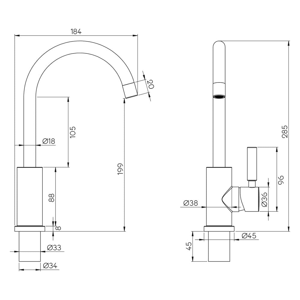 Robinet REICH c�ramique Trend S rayon 75 mm