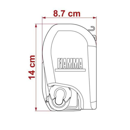 Store Fiamma F45 3m50 x 2m50 Bleu ocan