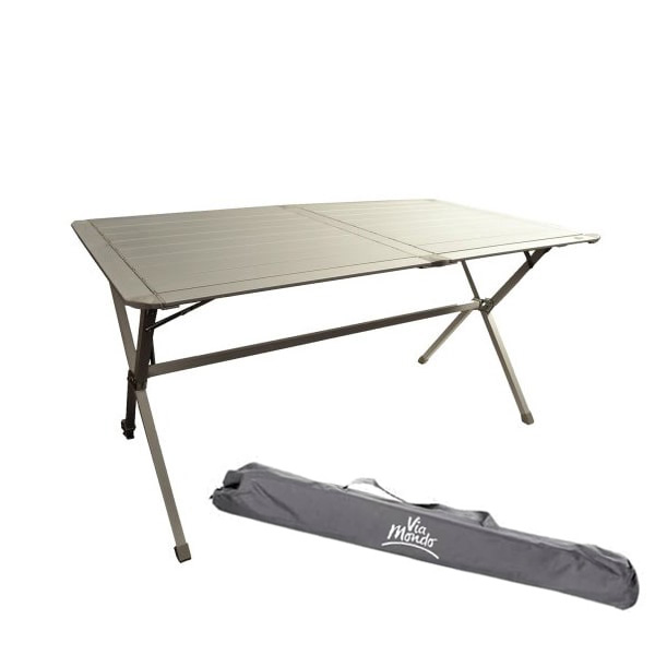 Table de camping alu 110x70cm avec sac - Camping-car