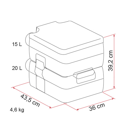 WC CHIMIQUE FIAMMA CAMPING CAR ET BATEAU BI-POT 39