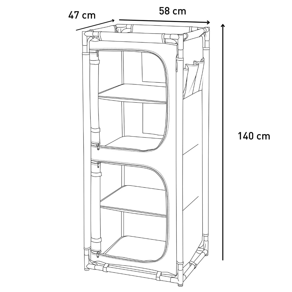 Meuble armoire haut 4 niveaux TRIGANO