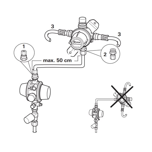 Raccords gaz 10 mm pour Duo Control / Duocomfort