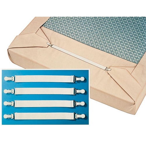 Fixe draps lastiques, LIT A PAN COUPE lot de 4