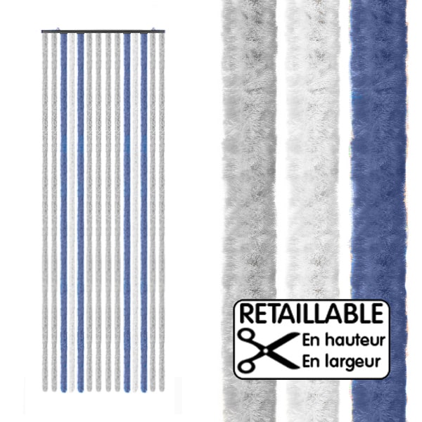 avis sur Rideau de porte 56 x 205 cm Gris-Bleu