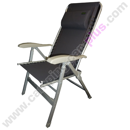 Fauteuil LUXE alu haut toile sur SANDOW