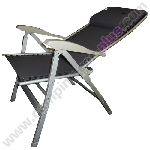 Fauteuil LUXE alu haut toile sur SANDOW