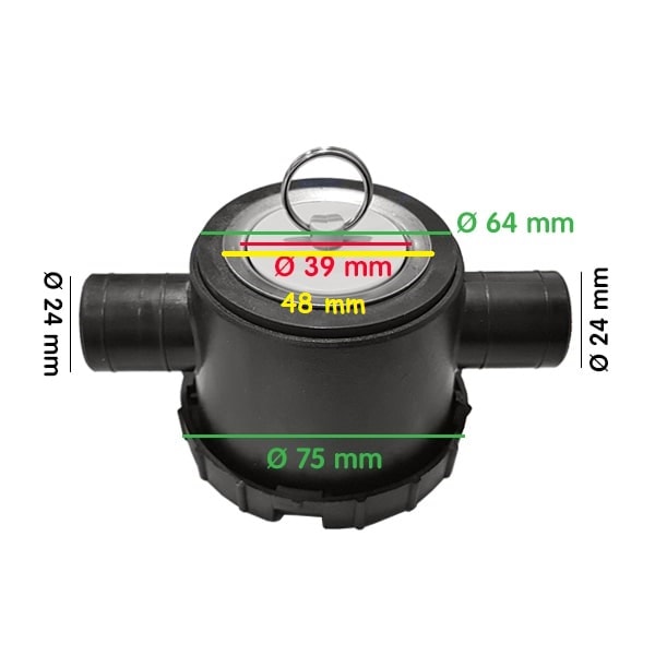 Bonde Siphon SMEV Noir